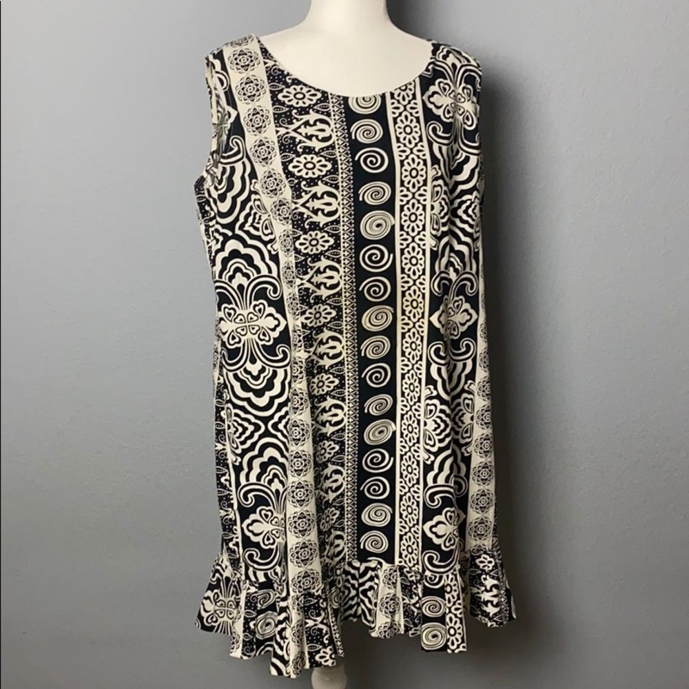 Spago Collection VTG Black & White Dress